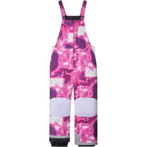 WULFUL Kids Waterproof Ski Bib Boys Girls Winter Snow Pants(Purple Camo)