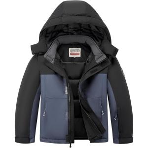 WULFUL Kid’s Waterproof Ski Jacket Warm Hooded Boy’s and Girl’s Winter Snow Coat