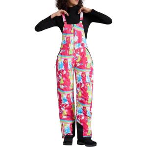 WULFUL Womens Insulated Snow Bibs Waterproof Winter Ski Pants Snowboarding Overalls(Pattern 2)