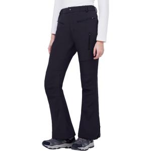 WULFUL Women’s Snow Ski Pants Waterproof Insulated Fleece Lined Winter Softshell Hiking Pants(Black)