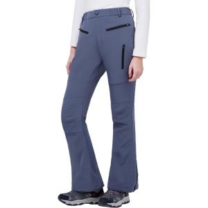 WULFUL Women’s Snow Ski Pants Waterproof Insulated Fleece Lined Winter Softshell Hiking Pants(Grey)