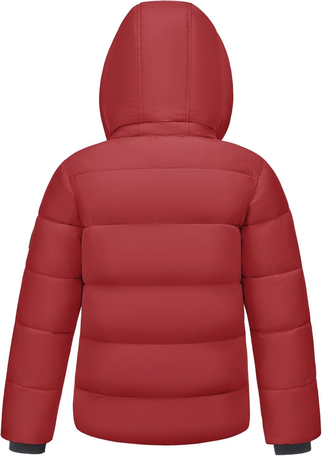 imageWULFUL Kids Winter Coat Detachable Hat Puffer Windbreaker Warm Cotton Jacket