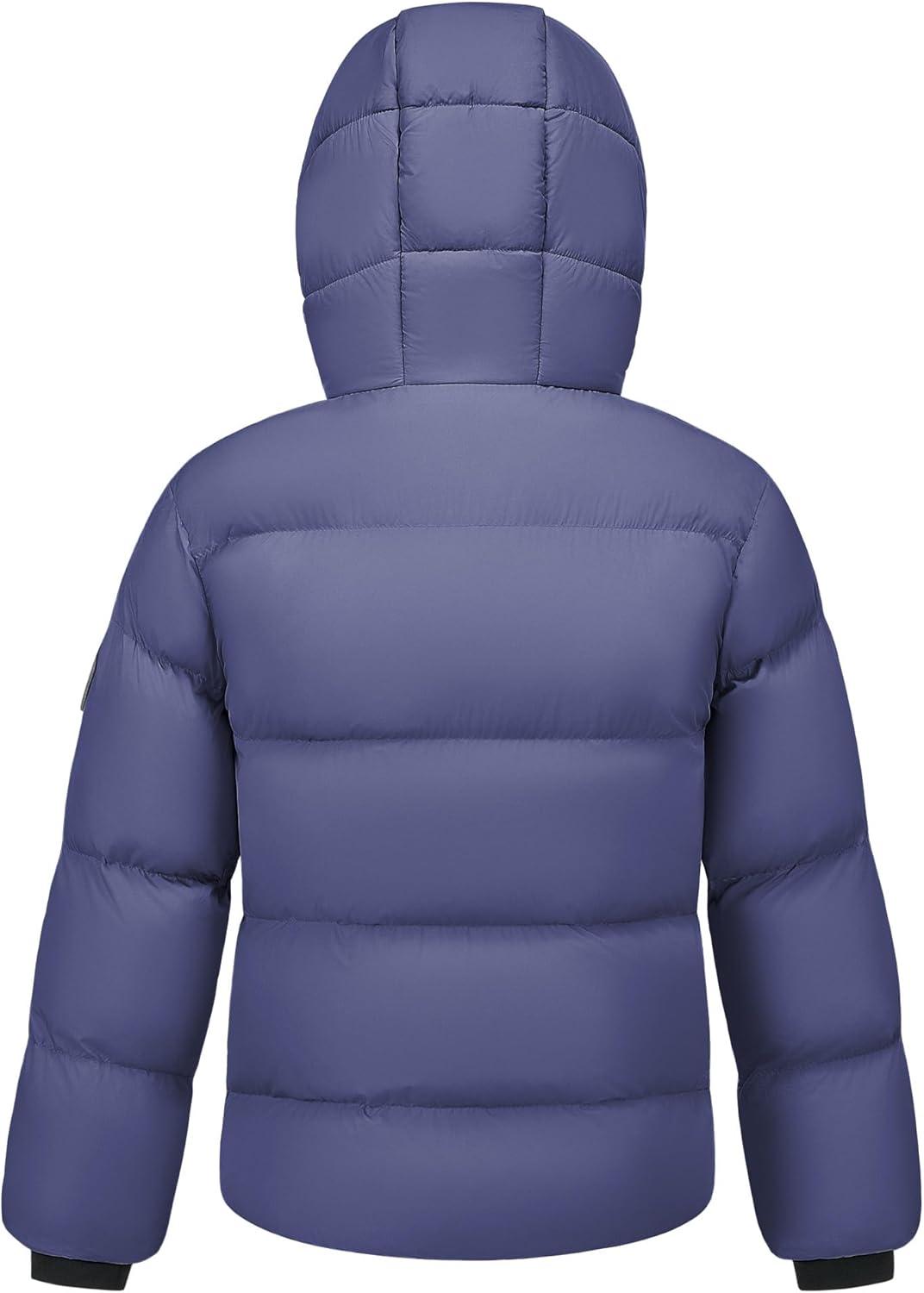 imageWULFUL Kids Winter Coat Hooded Puffer Windbreaker Warm Cotton Jacket Coats