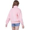 WULFUL Girls Casual Half Zipper Sweatshirts Long Sleeve Fashion Pullovers for Teen Girls(Pink)