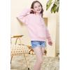 WULFUL Girls Casual Half Zipper Sweatshirts Long Sleeve Fashion Pullovers for Teen Girls(Pink)