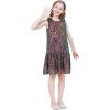WULFUL Girls Sequin Party Dress Sleeveless A-line Swing Holiday Prom Birthday Dresses 5-12Y(Multicolor)
