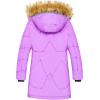WULFUL Girl’s Winter Coats Outerwear Down Puffer Jacket Waterproof with Warm Fur Hood(Purple(0009))