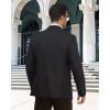 WULFUL Mens Casual Sport Coat Blazer Lightweight One Button Suit Jackets Black