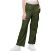 WULFUL Girl’s Cargo Sweatpants Wide Leg Fleece Lined Casual Pants for Girl Fall Winter Baggy High Waisted Pants with Pockets(Army Green)