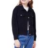 WULFUL Girl’s Fashion Button Down Corduroy Jackets Casual Fall Jackets Teen Girl Outerwear(Black)