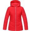 WULFUL Girl’s Winter Waterproof Coat Warm Hooded Parka Jacket Long(Red)