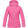 WULFUL Girl’s Winter Waterproof Coat Warm Hooded Parka Jacket Long(Rose Red)