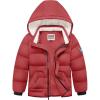 WULFUL Kid’s Winter Coat Detachable Hat Puffer Windbreaker Warm Cotton Jacket