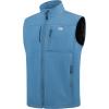 WULFUL Men’s Windproof Lightweight Golf Vest Outerwear with Pockets Softshell Sleeveless Jacket for Running Hiking Sports(Royal Blue)
