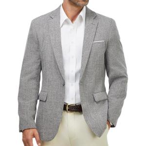 WULFUL Mens Casual Sport Coat Blazer Lightweight One Button Suit Jackets