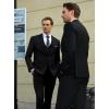WULFUL Men’s Slim Fit Suit One Button 3-Piece Blazer Dress Business Wedding Party Jacket Vest & Pant(Black)