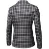 WULFUL Men’s Slim Fit Suit One Button 3-Piece Blazer Dress Business Wedding Party Jacket Vest & Pant(Black-056)