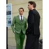 WULFUL Men’s Slim Fit Suit One Button 3-Piece Blazer Dress Business Wedding Party Jacket Vest & Pant(Sage Green)
