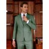 WULFUL Men’s Slim Fit Suit One Button 3-Piece Blazer Dress Business Wedding Party Jacket Vest & Pant(Sage Green-new)