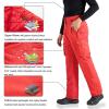 WULFUL Men’s Waterproof Insulated Ski Snow Pants Winter Snowboarding Cargo Pants with Multi-Pockets