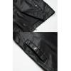 WULFUL Men’s Stand Collar Leather Jacket Motorcycle Lightweight Faux Leather Outwear