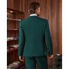 WULFUL Men’s Slim Fit 3 Piece Suits Two Button Blazer Vest & Pants Tuxedo Set for Business Wedding Party(Blackish Green)
