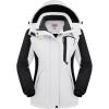 WULFUL Women’s Waterproof Snow Ski Jacket Mountain Windproof Winter Coat with Detachable Hood