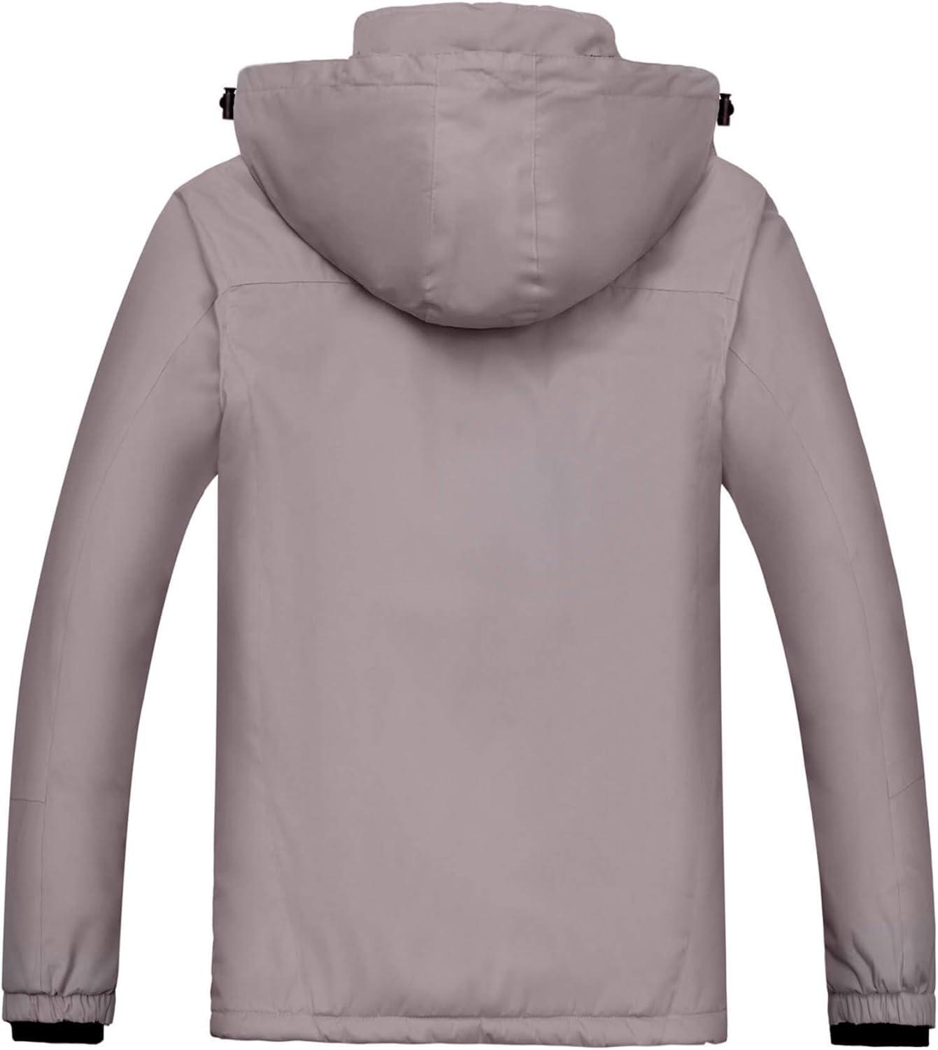 imageWULFUL Mens Waterproof Ski Jacket Warm Winter Coats Windproof Winter Jackets for Men Fleece Lined Windbreaker with HoodLight Brown