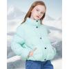 WULFUL Girl’s Winter Puffer Jacket Lightwight Warm Coat Short(Green)