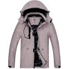 WULFUL Men’s Waterproof Ski Jacket Warm Winter Coats Windproof Winter Jackets for Men Fleece Lined Windbreaker with Hood(Light Brown)