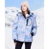 WULFUL Women’s Waterproof Ski Jacket Warm Winter Coats Windproof Winter Jackets for Women Fleece Lined Windbreaker with Hood(Digital Printing-06-n2)
