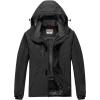 WULFUL Men’s Waterproof Ski Jacket Warm Winter Coats Windproof Winter Jackets for Men Fleece Lined Windbreaker with Hood