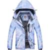 WULFUL Women’s Waterproof Ski Jacket Warm Winter Coats Windproof Winter Jackets for Women Fleece Lined Windbreaker with Hood(Digital Printing-06-n2)