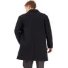 WULFUL Men Wool Trench Coat Slim Fit Winter Coat(Black(0040))