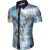 WULFUL Men’s Disco Shirt Short Sleeve Dress Shirts Sequins 70s Party Costume Button Down Shirts