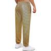 WULFUL Mens Metallic 70s Disco Costume Sequin Party Jogger Pants(Gold)