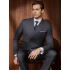 WULFUL Mens Suit 3 Piece Slim Fit Suits for Men One Button Blazer Jacket Pants Tuxedo Suit Set for Prom, Wedding and Business