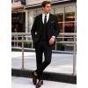 WULFUL Mens Suit 3 Piece Slim Fit Suits for Men One Button Blazer Jacket Pants Tuxedo Suit Set for Prom, Wedding and Business(Black)