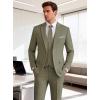 WULFUL Mens Suit 3 Piece Slim Fit Suits for Men One Button Blazer Jacket Pants Tuxedo Suit Set for Prom, Wedding and Business(Brown)