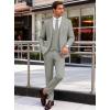 WULFUL Mens Suit 3 Piece Slim Fit Suits for Men One Button Blazer Jacket Pants Tuxedo Suit Set for Prom, Wedding and Business(Light Grey)