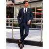 WULFUL Mens Suit 3 Piece Slim Fit Suits for Men One Button Blazer Jacket Pants Tuxedo Suit Set for Prom, Wedding and Business(Navy)