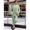 WULFUL Mens Suit 3 Piece Slim Fit Suits for Men One Button Blazer Jacket Pants Tuxedo Suit Set for Prom, Wedding and Business(Sage Green)