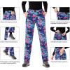 WULFUL Women’s Waterproof Windproof Hiking Ski Snow Pants Fleece Lined Softshell Insulated Winter Pants(Blue Camo)
