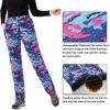 WULFUL Women’s Waterproof Windproof Hiking Ski Snow Pants Fleece Lined Softshell Insulated Winter Pants(Blue Camo)