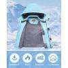 WULFUL Boy’s Waterproof Ski Jacket Warm Fleece Hooded Winter Snow Coat(Sky Blue)