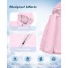 WULFUL Girl’s Winter Waterproof Coat Warm Hooded Parka Jacket Long(Pink)