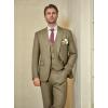 WULFUL Men’s 2 Piece Slim Fit Suit Set One Button Blazer Jacket Pants Tuxedo Set for Prom, Wedding and Business(New-khaki(5pcs/Set))