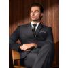 WULFUL Men’s Slim Fit Suit One Button 3-Piece Blazer Dress Business Wedding Party Jacket Vest & Pant