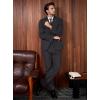 WULFUL Men’s Slim Fit Suit One Button 3-Piece Blazer Dress Business Wedding Party Jacket Vest & Pant