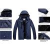 WULFUL Men’s Waterproof Ski Jacket Warm Winter Coats Windproof Winter Jackets for Men Fleece Lined Windbreaker with Hood(Navy Blue-n2)